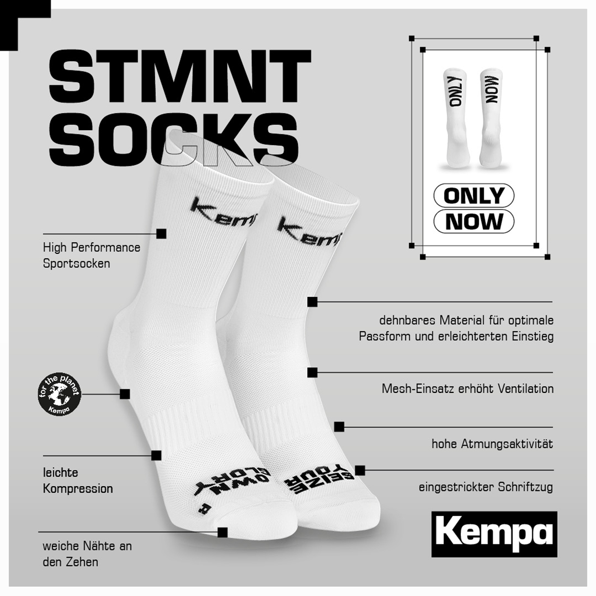 Kempa STMNT Socken "ONLY NOW"
