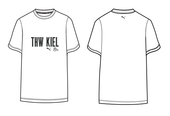 Puma THW Kiel T-Shirt, weiß, XXL Unisex 683329-02