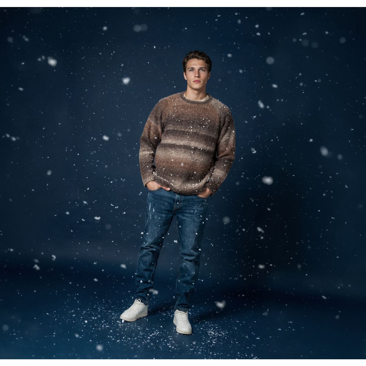 Kleinigkeit Hairy Stripes Crewneck Pullover
