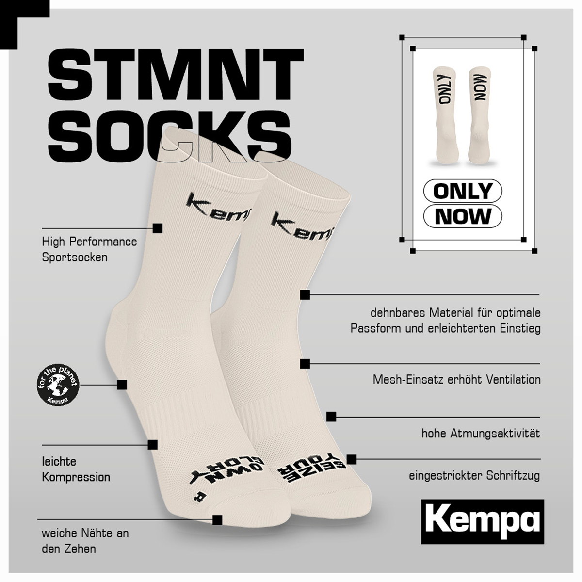 Kempa STMNT Socken "ONLY NOW"